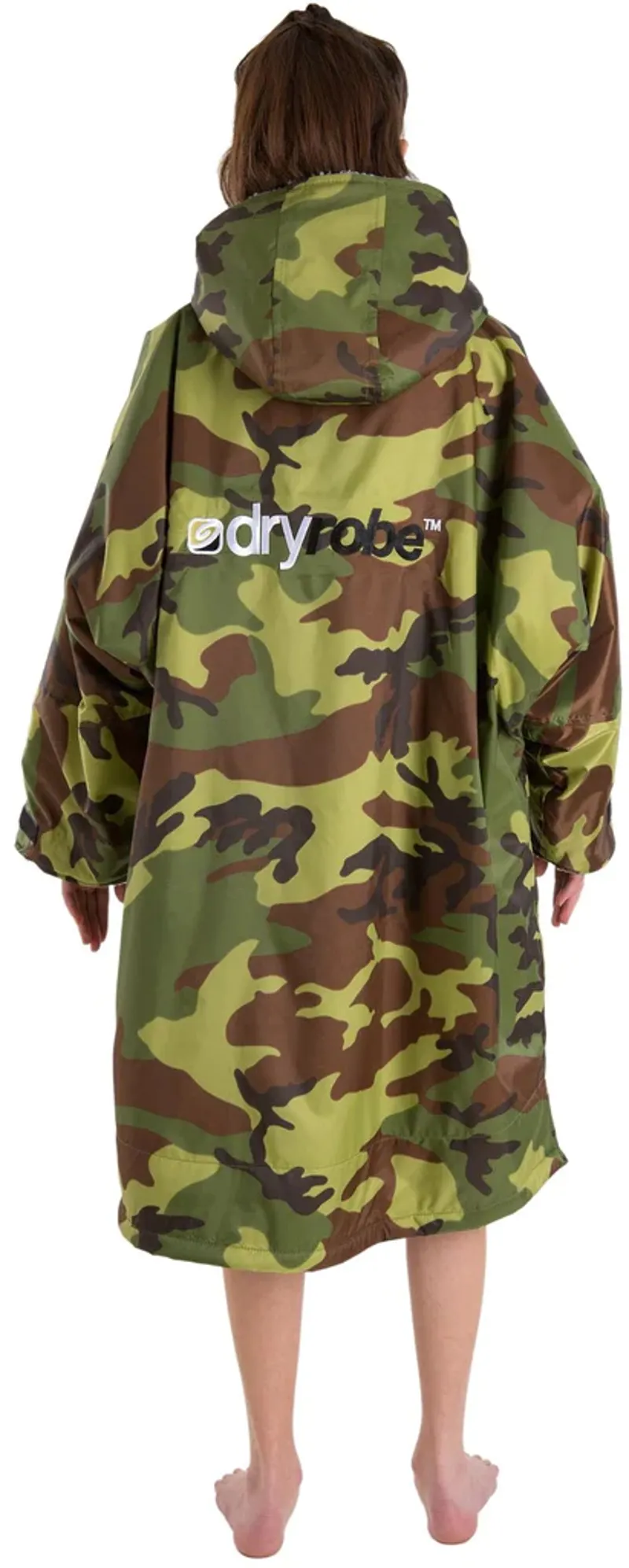 Dryrobe Kids Advance Long Sleeve Robe V3 10-13 yrs Camo Grey-2